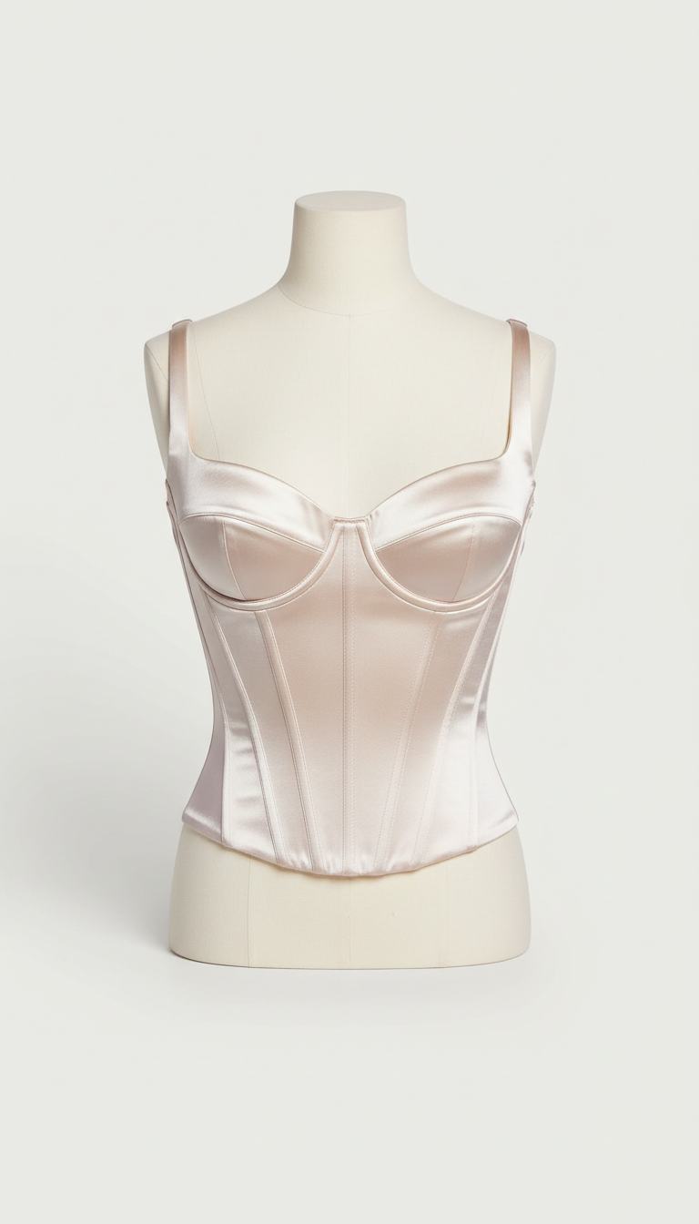 Satin Boned Bustier